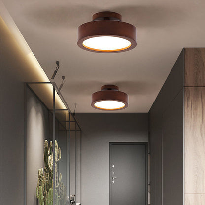 Nordic Living Room Ceiling Lamps Solid Wood Corridor  LED Lamp Apanese Style  Entrance Balcony Bedroom Ceiling Lights