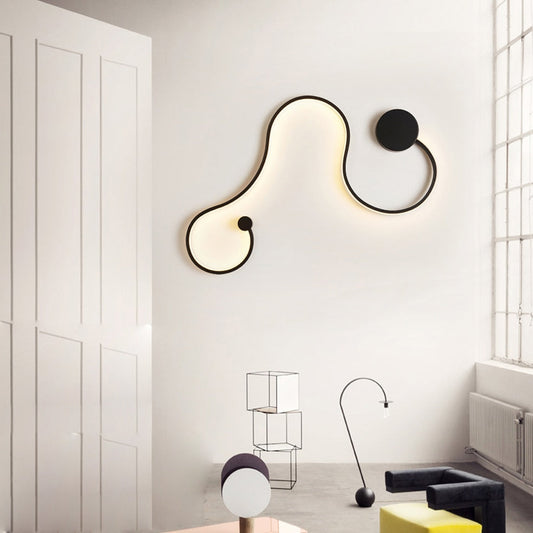 LED Postmodern Nordic Iron Aluminum Acrylic Belt LED Lamp LED Light Wall lamp Wall Light Wall Sconce For Store Bedroom Corridor