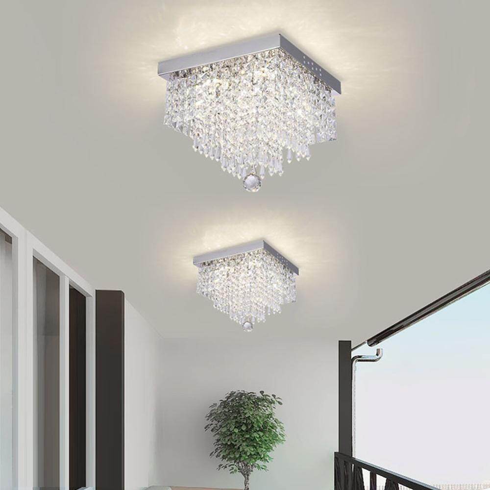 Modern Square Crystal Pendant Lamp LED Lamps Restaurant Corridor  LED Pendant Lights Led Lustre Light
