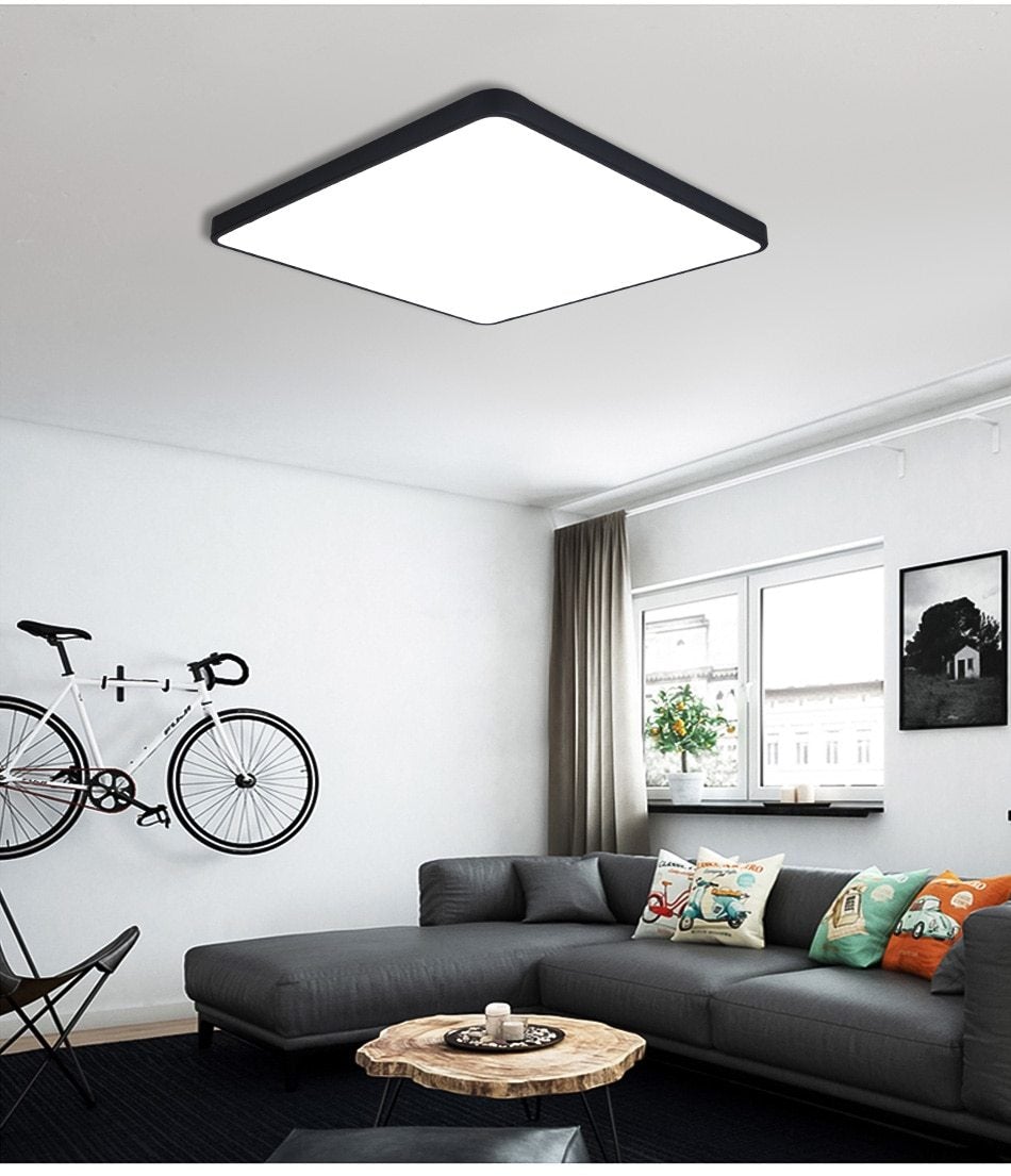 LED Ceiling Light Modern Lamp Living Room Lighting Fixture Bedroom Kitchen Surface Mount Flush Panel Remote Control