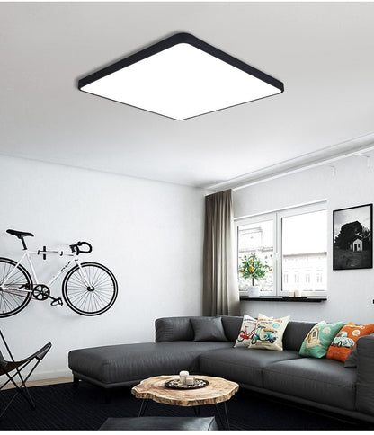 LED Ceiling Light Modern Lamp Living Room Lighting Fixture Bedroom Kitchen Surface Mount Flush Panel Remote Control