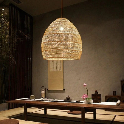 Restaurant Tatami Bedroom Study Lamp Garden B&B LED Living Room Rattan Chandelier