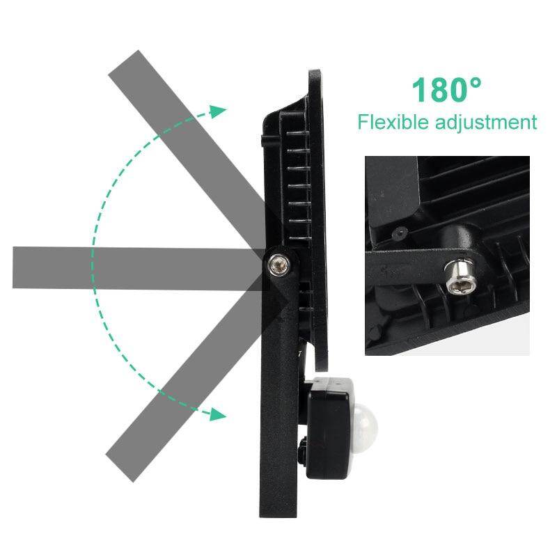 10W 20W 30W 50W 100W LED Floodlight Waterproof PIR Motion Sensor Floodlight Outdoor Wall Lamp Flood Light Spotlight