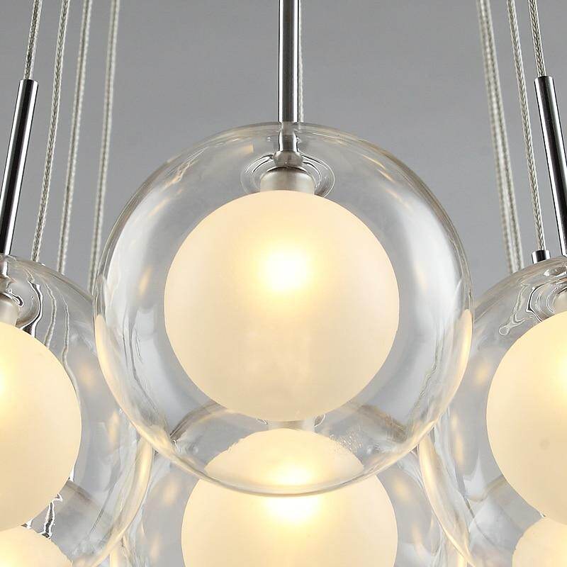 Modern LED Chandelier Lighting Nordic Glass Ball  Lamp Living Room Hanging Lights Home Deco Dining Room Bedroom Fixtures