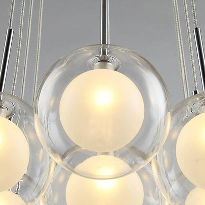 Modern LED Chandelier Lighting Nordic Glass Ball  Lamp Living Room Hanging Lights Home Deco Dining Room Bedroom Fixtures