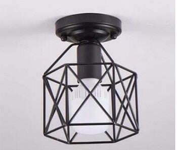 Modern Wrought Iron E27 Led Ceiling Lamps Black Ceiling Lights For Kitchen Living Room Bedroom Study Aisle Restaurant Cafe Hotel