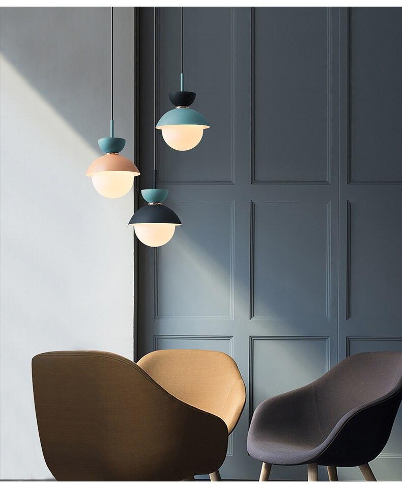 Candelabro peque?o n¨®rdico personalidad creativa macaron l¨¢mpara dormitorio luz colgante