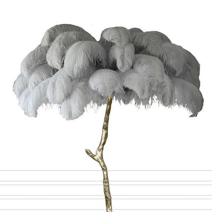 Nordic Ostrich Feather Living Room LED Floor Lamps Living Room Bedroom Modern Interior Lighting Decor Floor Light Standing Lamp