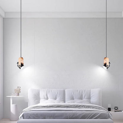 Nordic LED Pendant Light Wood Hanging Lamp Black White For Bedroom Dinnming Room Background Home Indoor Lighting Fixtures