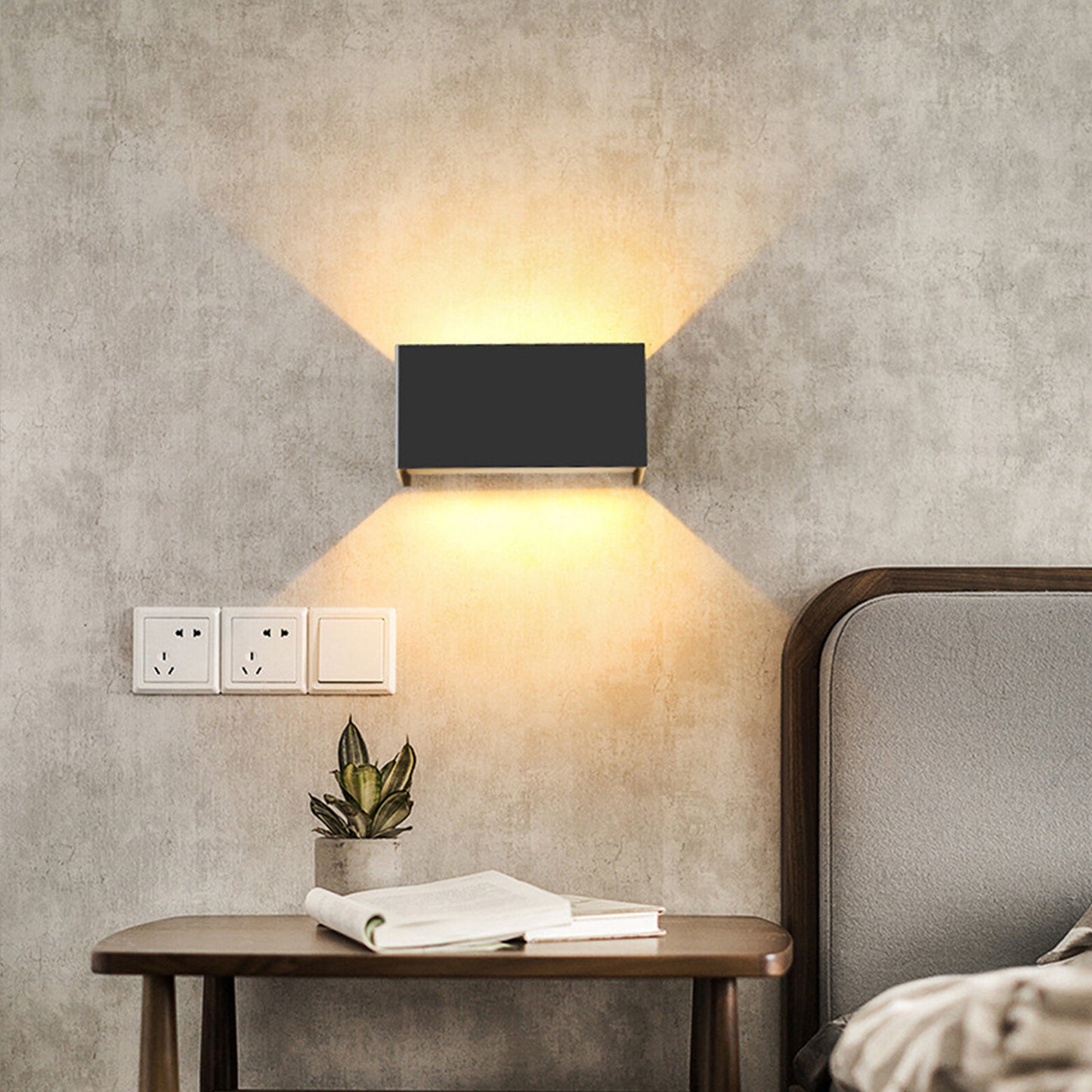 Nordic Modern Wall Light 12W 24W IP65 Waterproof LED Lamps Indoor Outdoor Wall Porch Bedroom Wall Lamp