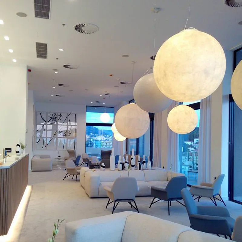 Bedroom Decoration Hanging Lamp Restaurant Lighting Luminaire Baby Pendant Light LED 3D Print Moon Pendant Lamp Living Room