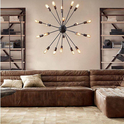 Vintage Retro Sputnik Chandeliers Metal E27 40W Hanging Lamp For Bedroom Living Room Dinning Room Indoor Lighting