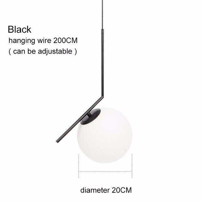 Modern Glass Ball Pendant Lights For Dining Room Indoor Home Kitchen Fixtures Hanging Lamp Bar Restaurant Decor Luminaire Lustre