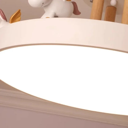 Modern Unicorn Design LED Ceiling Lamp for Living Dining Room Children's Room Sofa Chandelier Simple Fixture