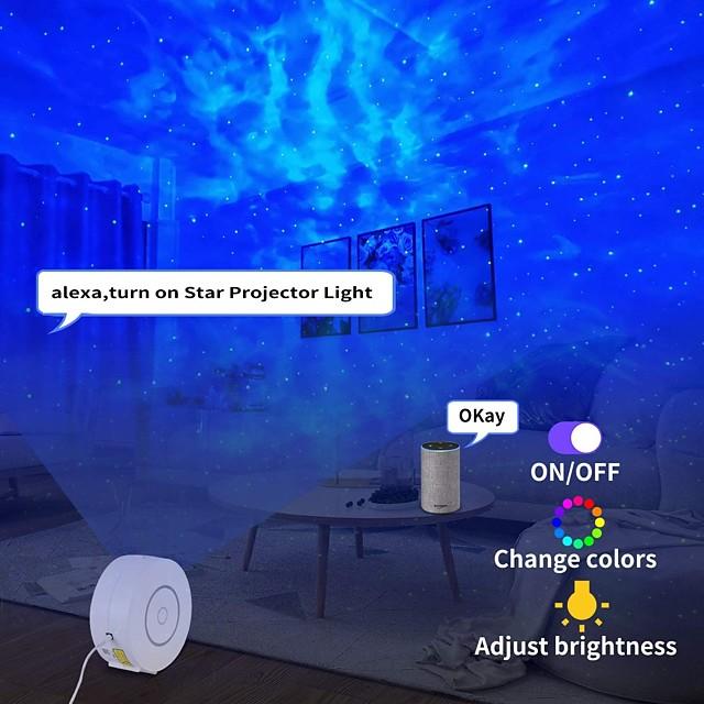 Galaxy Projector with Nebula APP Voice Control Alexa & Google Home Compatible Star Sky Night Light for Game Rooms Home Theatre Baby Room