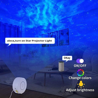Galaxy Projector with Nebula APP Voice Control Alexa & Google Home Compatible Star Sky Night Light for Game Rooms Home Theatre Baby Room