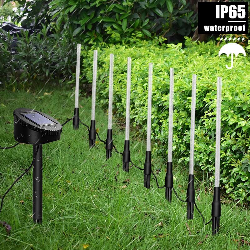 Solar Power Tube Lights Lamps Acrylic Bubble Pathway  Lawn Landscape Decoration Garden Stick Stake Light Lamp Set