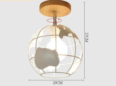 E27 5W Iron Ceiling Lamp Shade Pendant Light Covers and Shades Triangle Metal Ceiling Lamp