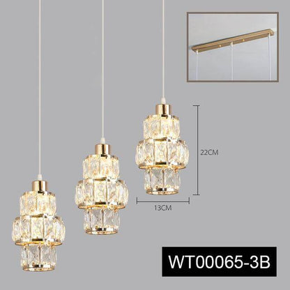 Nordic LED Pendant Lights Crystal Gold Hanging Lamp For Dining Table Bar Kitchen Living Room lampada industrial Modern Light