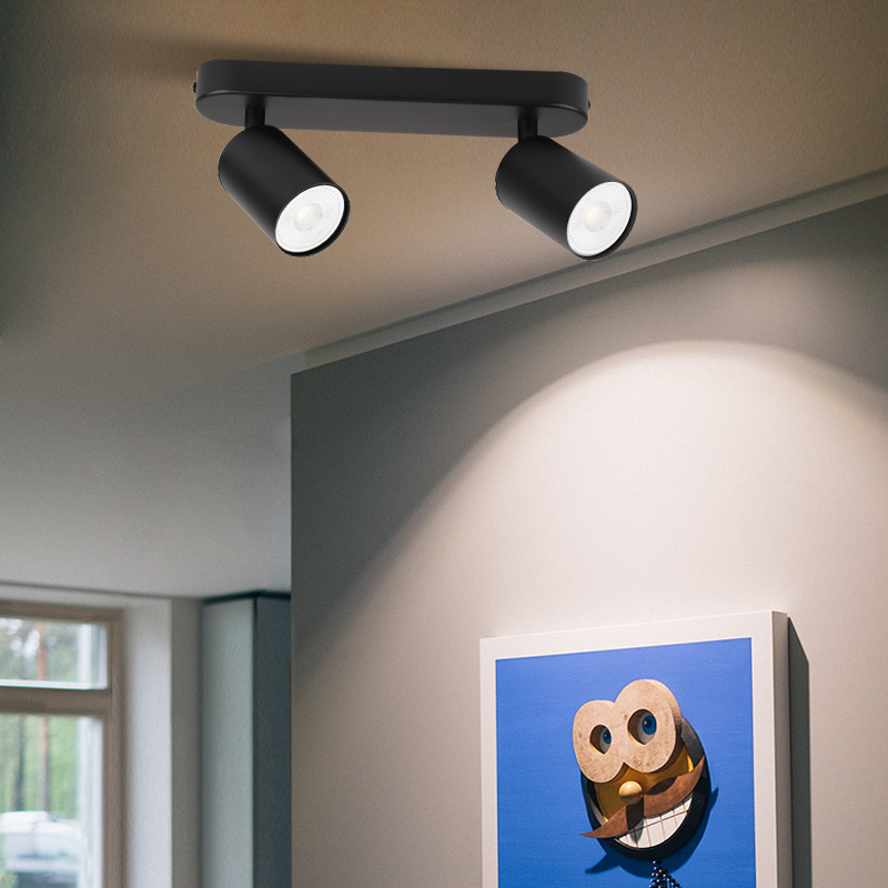 GU10 LED Track Light Spotlight 110-220V Suit Ceiling Lamp GU10 3 Color COB Spot Lights For Kitchen Commercial Living Room