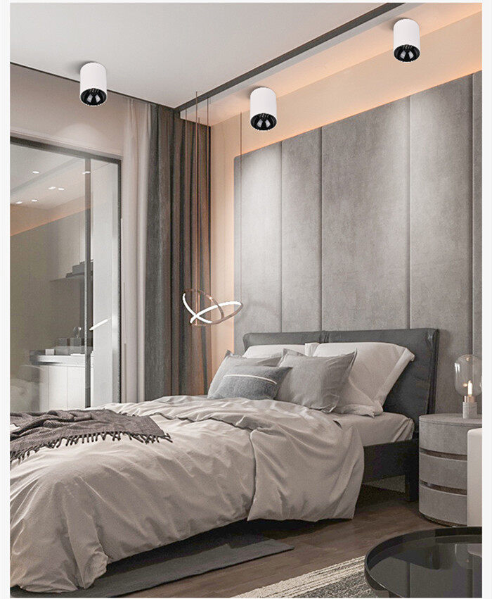 Modern minimalist dimmable honeycomb surface mounted anti-glare LED down light COB ceiling kitchen living room interior lighting