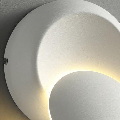 360 Degree Rotary Square Round Bedside Lunar Eclipse Wall Lamp Black and White Living Room Background Wall Stair Decorative Lamps
