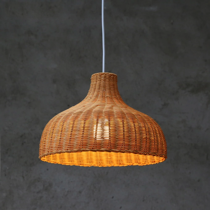 Modern Rattan Pendant Light Handmade Hang Lamp Teahouse Decoration Chinese Lamp Cover E27 Fixture Bar Indoor Lighting Led Lamp