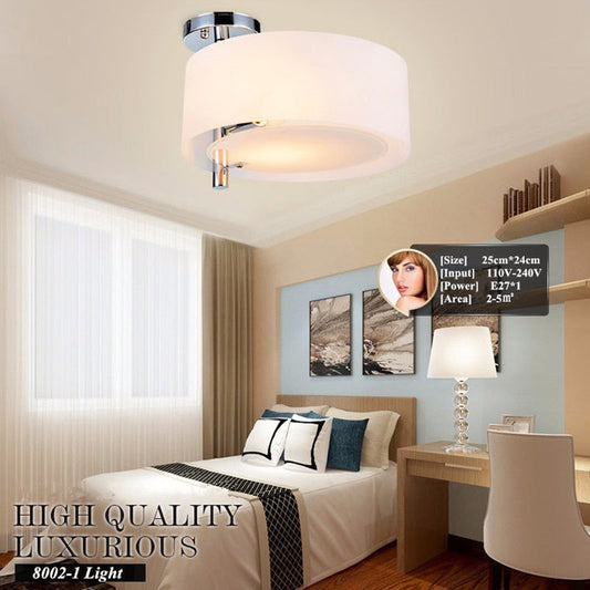 Modern Crystal Ceiling Lights Living Fashionable Design Light Dining  Changeable Led Ceiling Lamp Bedroom White Shade Acrylic