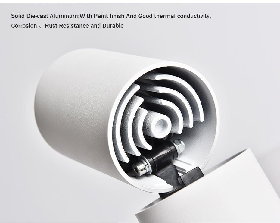 Foldable Recessed Ceiling Downlight 7W 12W Black/White Housing 360 Degree Rotatable 3000K/4000K/6000K Ceiling Spot Light
