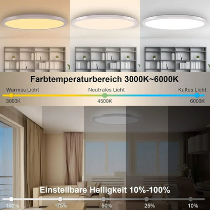 LED Ceiling Light RGB Backlight Color Illumination Bluetooth Remote Control Dimmable Decorative Light