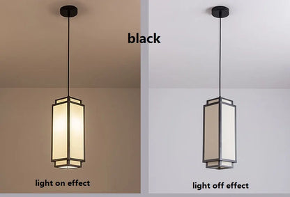 New Chinese Pendant Lights for Living Room Dining Room Aisle Entrance Fabric Light Fixtures for Celling Chandelier Modern