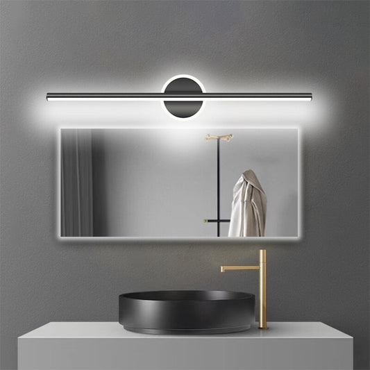 Modern LED Wall Lamp Mirror Front Light 40/60cm Simple Gold Black Indoor Lighting Fixture