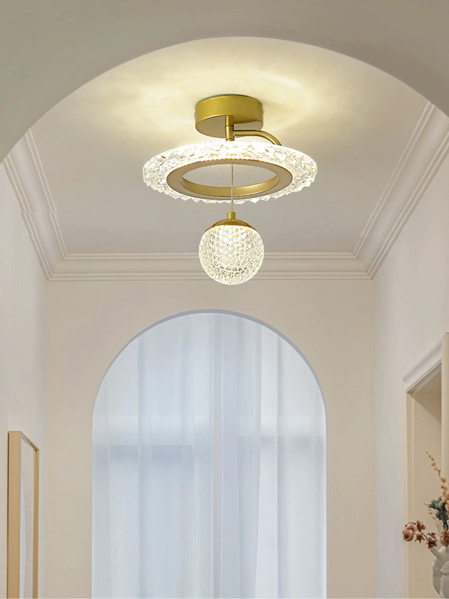 Nordic Luxury Starry Sky Pendant Light LED Aisle Lamp Entrance Hallway Balcony Stairway Bedroom Small Chandelier