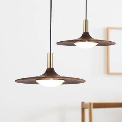 The Black Walnut Dining Room Bedroom Has A Simple Nordic Chandelier At The Head of The Bed
