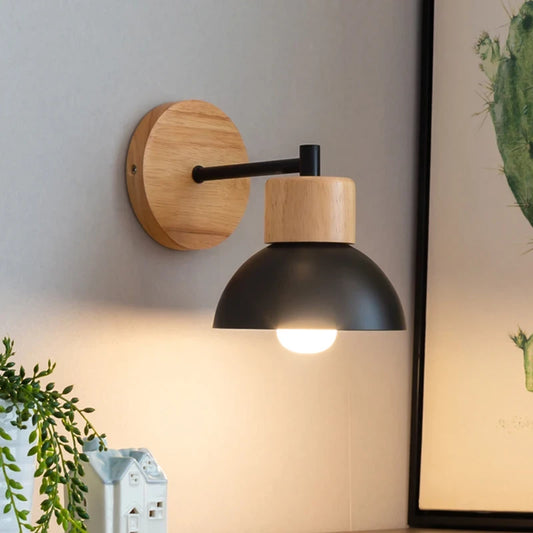 Nordic Creative Wall Lamp LED Wood Lighting Fixture For Living Room Eye Protection Bedside Home Decor Lighting