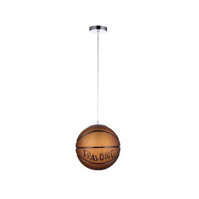 Modern Football Basketball Globe Glass Ball Pendant Lights Led Sport Hanging Lamps Children's Room Bedroom Indoor Lighting Decor