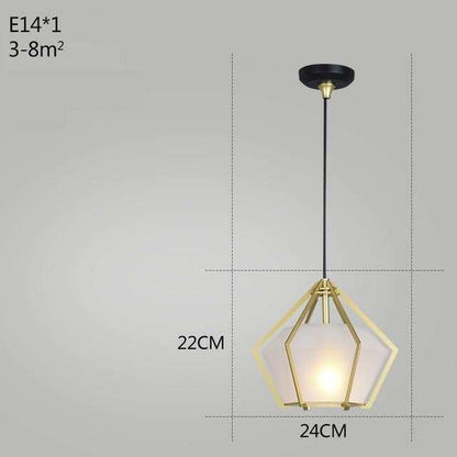 Post Modern Glass Pendant Light Hanging Nordic Living Room Walk In Closet Gold Pendant Lamp Suspension Lighting Fixture