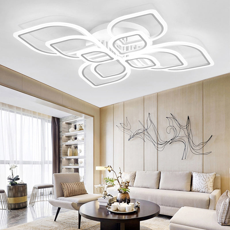 LED Ceiling Light Lustre For Living Room Kitchen Bedroom Dining Room Ring Chandelier Light Fixture Remote Control APP Dec