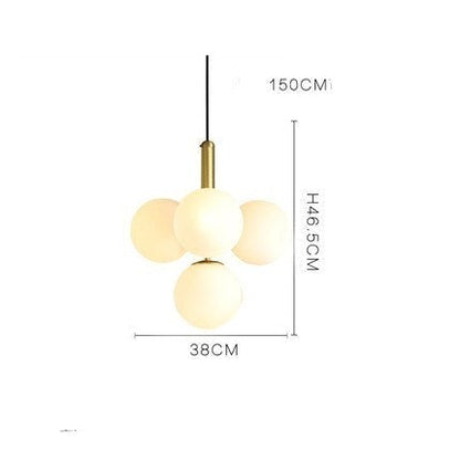 Simple Bedside Chandelier Creative Glass Ball Dining Room Bedroom Clothing Store Chandelier