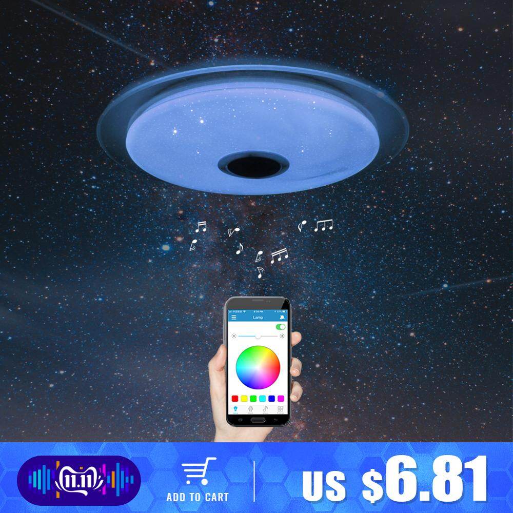 LED Music Ceiling Light RGB Bluetooth Speaker Lamp Home Party Bedroom 36W 40W  Remote Dimmable APP Smart Colorful Lighting