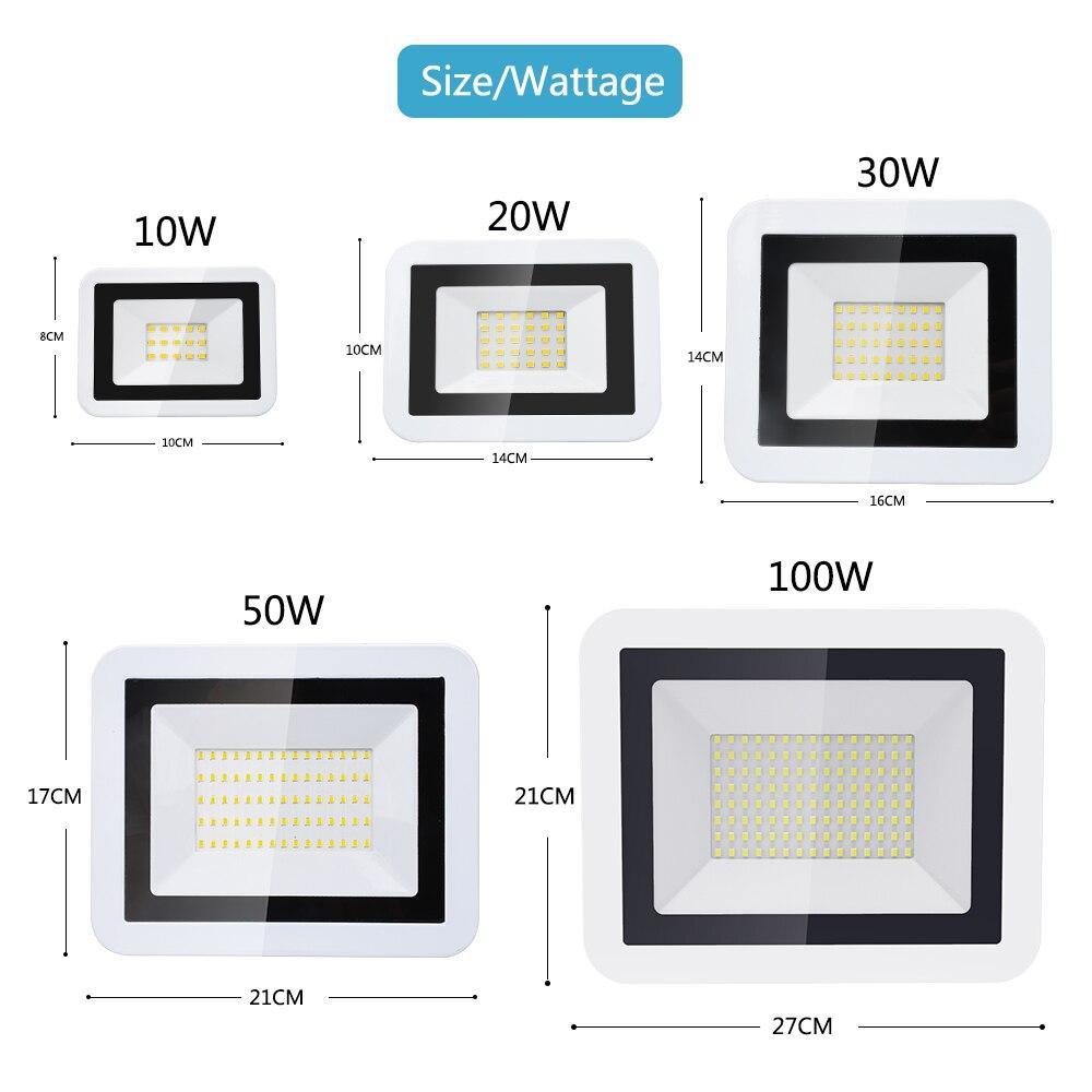 LED Spotlight Outdoor Lighting Projector Flood Light 10W 20W 30W 50W 100W Waterproof IP66 AC220V Wall Washer Construction Lamp