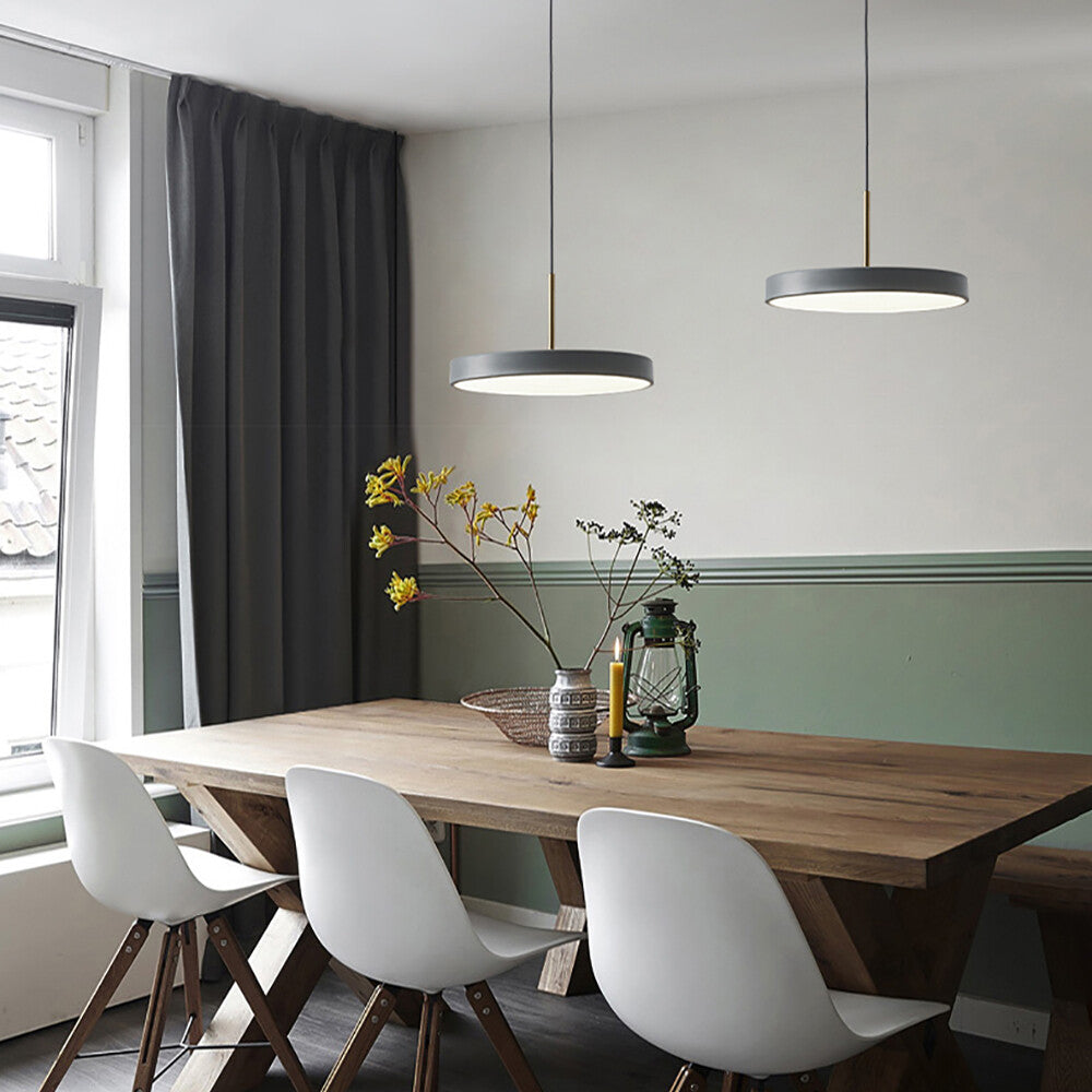 Northern Europe Minimalist Metal Pendant Light Hanging Lamp Creative Modern Simple Round Saucer
