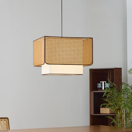 Wabi Sabi Rattan Pendant Lights Handmade Bamboo Ceiling Chandelier Living Room Dining t Kitchen Island Light
