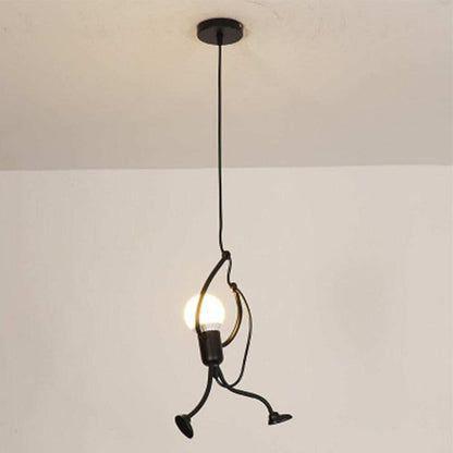 Loft Pendant Lights Climbing Man Art Hanging Lamp Metal Cord Hanger Home Decor Light Creative For Room Lighting Lamps Nordic