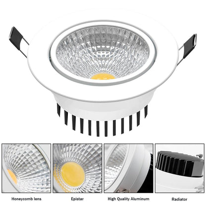 1 Super Bright Recessed LED Dimmable Downlight COB 6W 9W 12W 15W LED Spot light LED decoration Ceiling Lamp