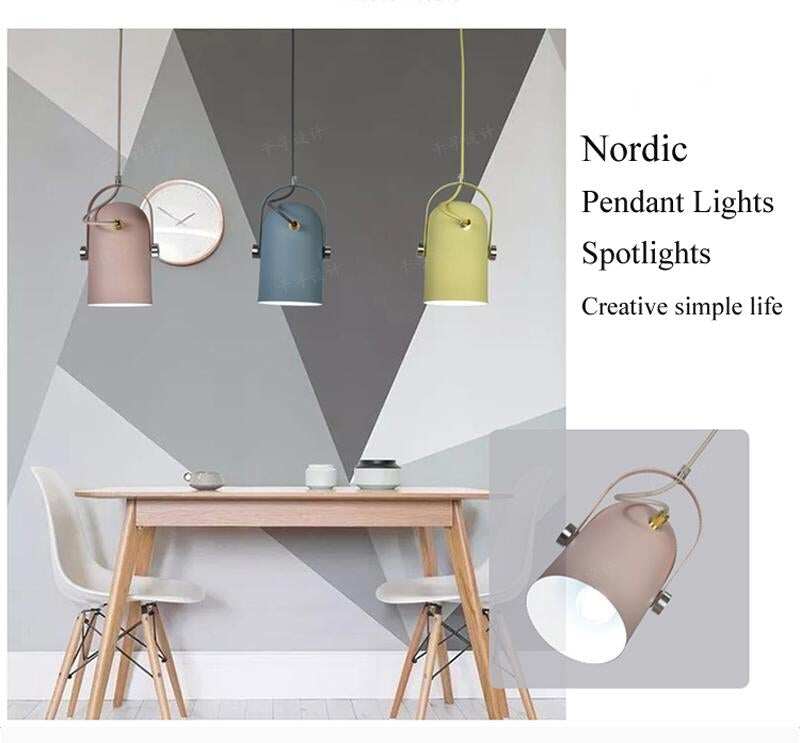 Nordic Modern E27 Pendant Light Single headlights lighting Decor Luminaire Droplight Pendant Lamp