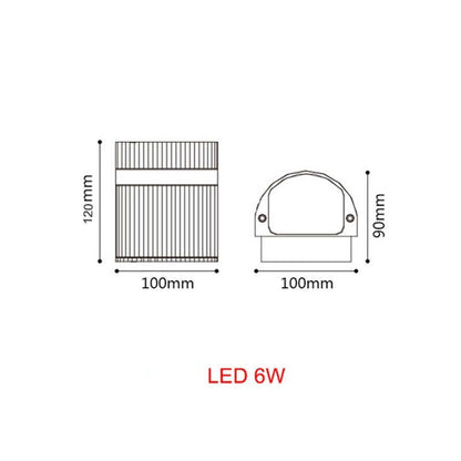 Modern LED Wall Light Outdoor IP65 Waterproof Aluminum Black Wall Lamps Porch Garden Lamp 6W 12W 110V 220V Sconce Luminaire