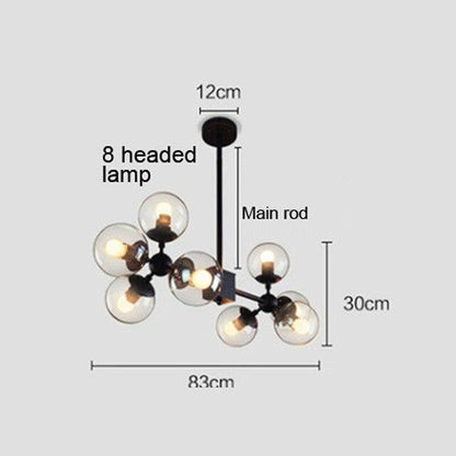 Modern Glass Pendant Light Nordic Dining Room Kitchen Hanglamp Designer Hanging Lamp Avize Lustre Lighting