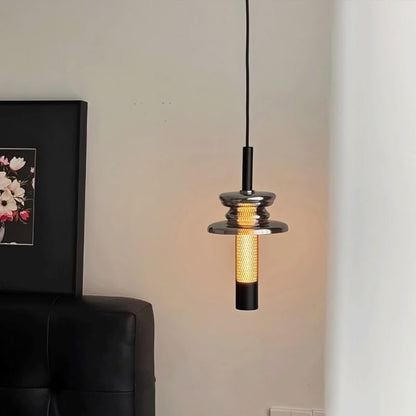 Indoor Industrial Pendant Light LED Warm Lights Glass Hanging Lamp Ironwork Vintage Art Bedside Kitchen Living Room Pendant Lamp