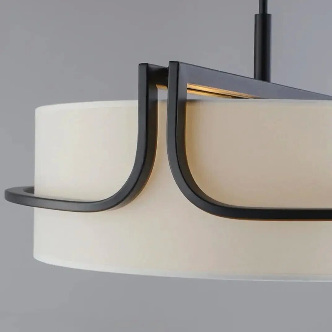 Modern Fabric Art Ceiling Chandelier Black Dining Room Bedroom Hallway Pendant Lights Decor Indoor Lighting